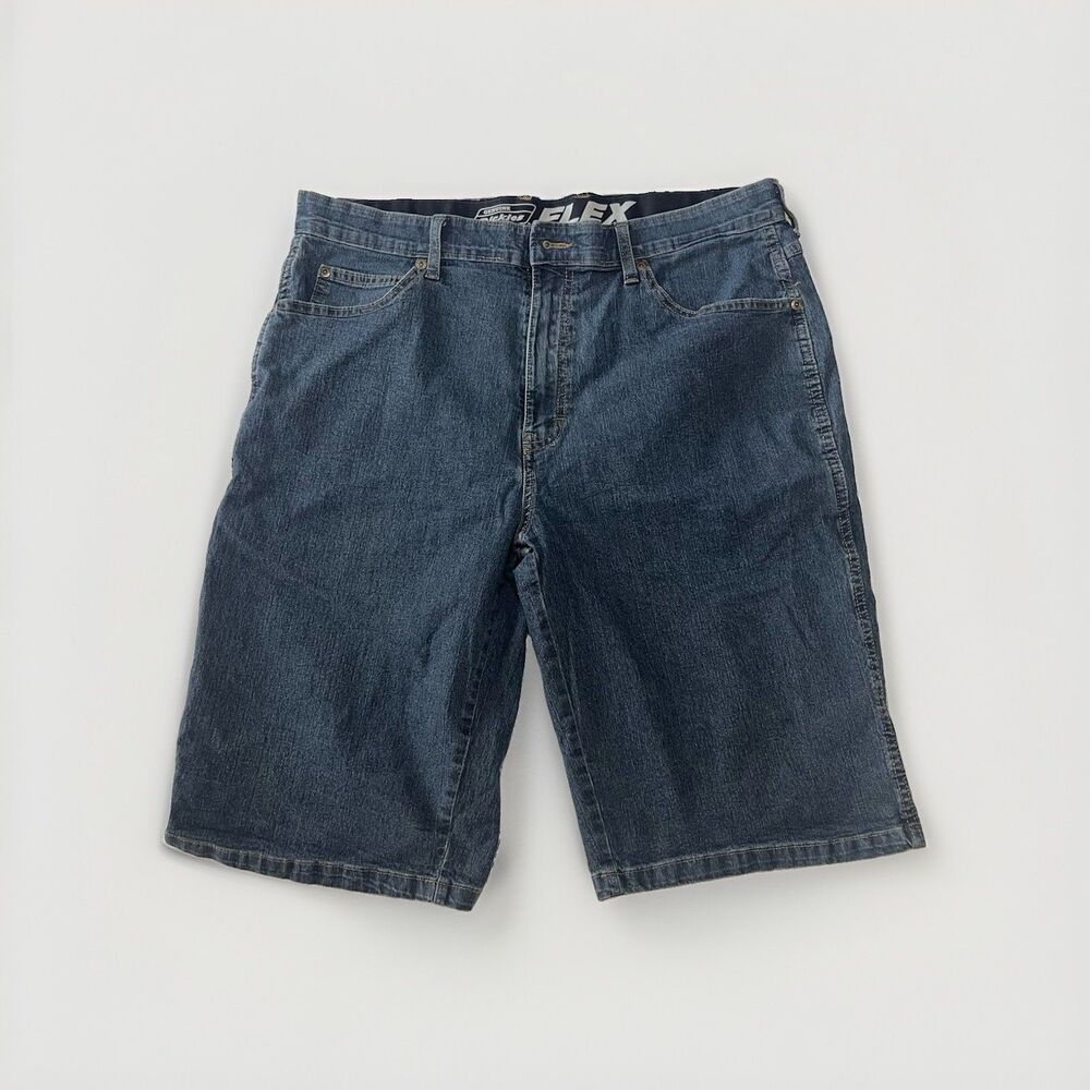 Genuine Dickies Flex Carpentar Short Men 36 Blue Denim